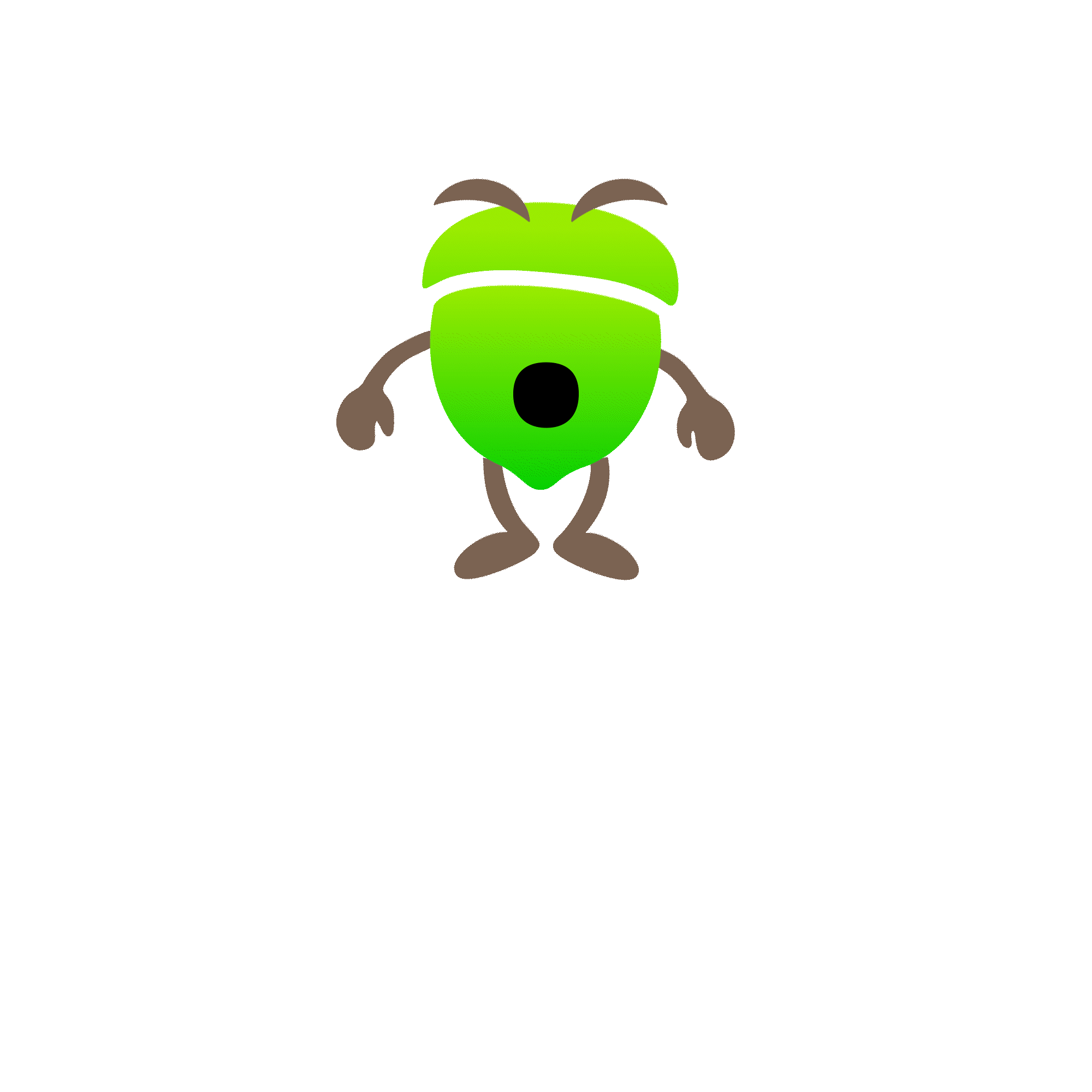 Mascotte Dodje qui salue - Application finance éducative